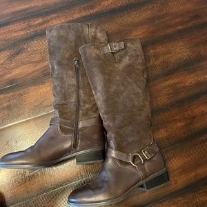 Lauren Ralph Lauren Brown Suede Riding Boots